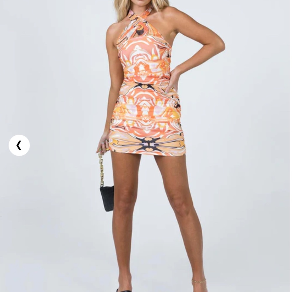 Princess Polly VIVIANA MINI DRESS ORANGE - Picture 3 of 6